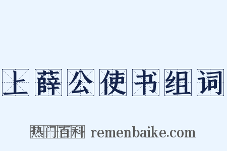 上薛公使书组词是什么意思的图片